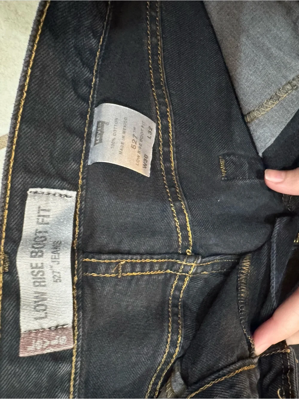 Y2K vintage Dark Wash Low Rise Levi’s 527 with Contrast Stitching made in Mexico - Picture 4 of 8